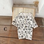 [66-100cm]ワッフル プリント セットアップ6 - Image 2