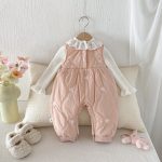 [66-90cm] お花 刺繍 レース襟 カバーオール - Image 10