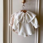 [66-90cm]透かし編み ロンパース&取り外しケープ - Image 4