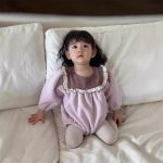 [66-90cm]フリル付き ロンパース - Image 3