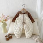 [66-90cm] キルティング サロペット&裏起毛 インナー - Image 9