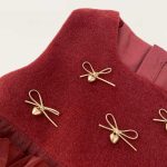 [80-140cm] 立体リボン チュールワンピース&フリルニット 二点セット - Image 6