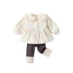 [73-100cm] フリル襟 裏起毛 ジャケット - Image 7