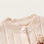 [80-140cm]無地 ニット カーディガン&ドット ワンピース - Image 7