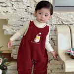 [73-100cm] ゆきだるま 刺繍 あったか カバーオール - Image 5