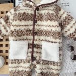 [66-100cm] レトロ フード付き あったか カバーオール - Image 5