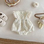 [66-90cm] ベロア 中綿 ロンパース - Image 5