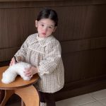 [73-100cm]レース チェックの厚手 ワンピース - Image 2