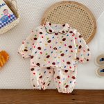 [73-100cm]レインボー ボーダー 小犬 セットアップ ルームウェア - Image 7