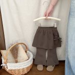 [73-110cm]フェイクレイヤード ベルパンツ