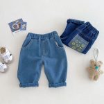 [73-120cm]笑顔柄 デニムパンツ - Image 2