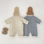 [66-90cm] クマ刺繍キルトカバーオール - Image 8