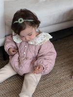 [66-90cm]韓国風 プリンセス 花柄 ロンパース - Image 2