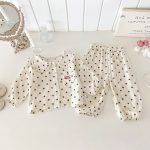 [73-100cm]ドット チェック ルームウェア セットアップ - Image 8