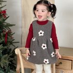 [73-100cm] レトロ 花柄 ジャンパースカート - Image 6