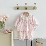 [73-100cm]フリル襟 カートゥーン プリント ルームウェア セットアップ - Image 7