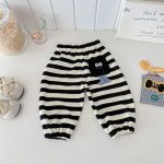 [73-100cm]立体ポケット ボーダー パンツ - Image 6