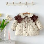 [73-100cm]厚手 蝶結び付き 裏起毛 アウター - Image 2