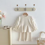 [80-130cm]リボンノーカラー セットアップ - Image 5