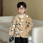 [80-150cm] チェリーorパンダ柄 アウター - Image 9