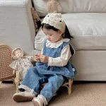 [73-100cm] リボン デニム セットアップ OR トップス - Image 6