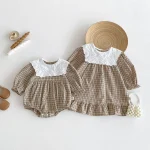 [66-130cm] スクエア襟 ワンピース or  ロンパース - Image 13