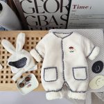 [66-100cm] シープ ボア カバーオール&フード - Image 7