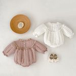 [66-90cm] キュートなフリルレースプラッシュ ロンパース - Image 11