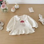 [73-100cm]韓国風襟付きスウェット&ハートデニムパンツ - Image 8