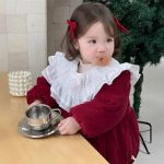 [66-90cm]プリンセス 蝶結び付き ロンパース - Image 5