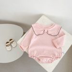 [66-90cm]リボン襟 ロンパース - Image 2