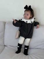 [66-90cm]暖かい ポンポン付き ロンパース - Image 6