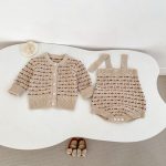 [66-100cm]ダイヤ柄 ニット カーディガン、ロンパース - Image 17