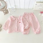 [73-100cm]ドット チェック ルームウェア セットアップ - Image 7