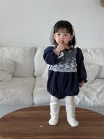 [66-90cm]レース 花刺繡 ロンパース - Image 2