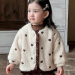 [73-100cm] ボアドットフリル アウター