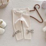 [66-100cm]蝶結び リブ レギンス