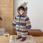 [66-100cm] レトロ あったか カバーオール - Image 2