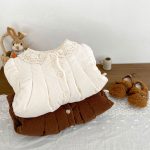 [73-120cm] レース襟 裏起毛 コットン コート - Image 18