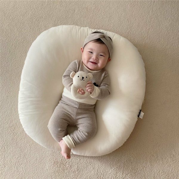 [66-90cm]ハート柄 ボーダー セットアップ