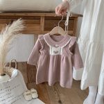 [66-100cm]ハート柄 ニット ワンピース - Image 14