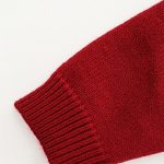 [66-100cm] くまハート柄 ニットカバーオール