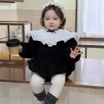 [66-90cm]プリンセス 蝶結び付き ロンパース - Image 6