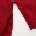 [66-100cm] くまハート柄 ニットカバーオール - Image 6