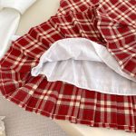 [73-120cm]学院風 チェック ワンピース or さくらんぼ 刺繍襟 Tシャツ - Image 14