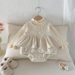 [66-90cm] ジャカードキルティング あったか カバーオール - Image 6