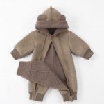 [66-90cm] 北欧風ボア風 ダブル ジップカバーオール - Image 9