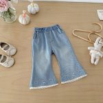 [73-100cm]韓国風襟付きスウェット&ハートデニムパンツ - Image 11