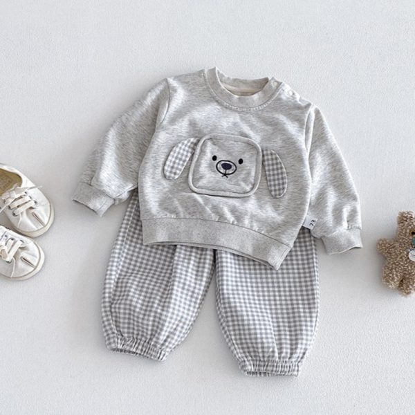 [73-100cm]セットアップ 韓国風 カートゥーン ドッグ