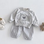 [73-100cm]セットアップ 韓国風 カートゥーン ドッグ - Image 3